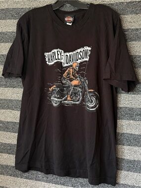 Harley-Davidson Freedom Heard Loud & Clear Black Graphic T-Shirt Men’s XL EUC